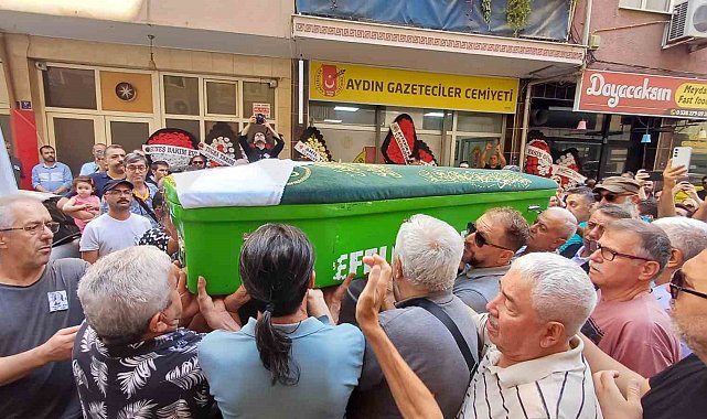 Aydın'da gazeteci Yazıcı'yı meslektaşları son yolculuğuna uğurladı