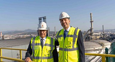 Azerbaycan Enerji Bakanı Şahbazov ve Bakan Bayraktar, SOCAR Türkiye'nin Aliağa'daki üretim sahasını ziyaret etti