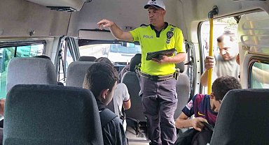Bafra'da okul servis araçlarına sıkı denetim