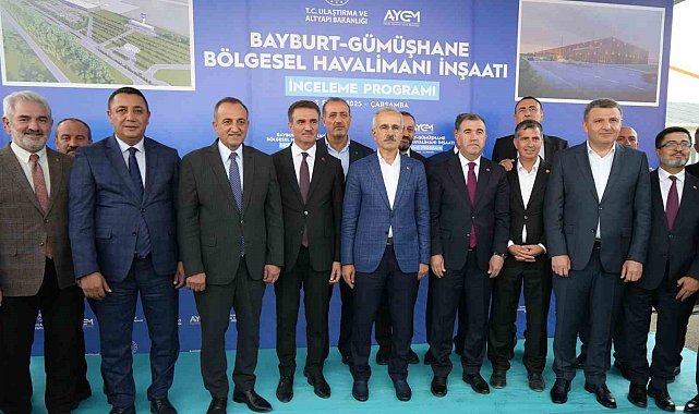 Bakan Uraloğlu, yapımı devam eden Gümüşhane - Bayburt Havalimanında incelemede bulundu