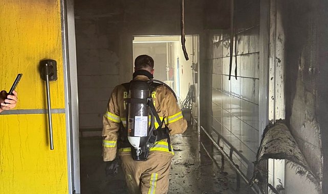 Bandırma-Karacabey yolundaki tesiste çıkan yangın kısa sürede söndürüldü