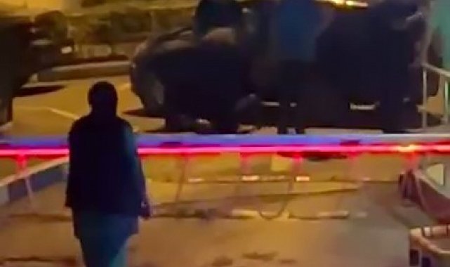 Başakşehir'de alkollü şahıs polis ekiplerine zor anlar yaşattı: O anlar kamerada