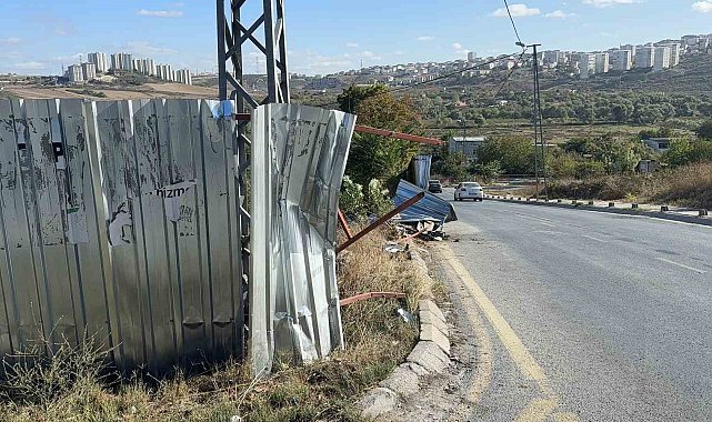 Başakşehir'de feci kaza: Bariyerden kopan demir şoförün bacağına ok gibi saplandı