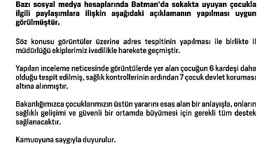 Batman'da sokakta uyuyan çocuk ve 6 kardeşi devlet koruması altına alındı