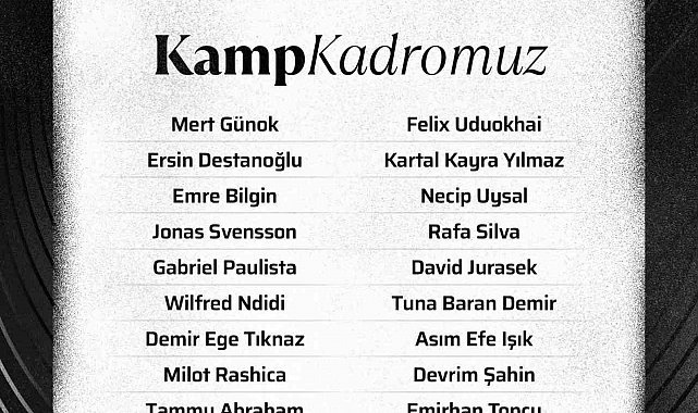 Beşiktaş'ın, Kayserispor maçı kamp kadrosu belli oldu