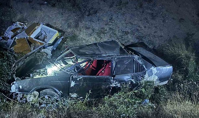 Bilecik'te kontrolden çıkan otomobil şarampole uçtu