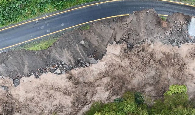 Borçka'da selin neden olduğu tahribat dronla görüntülendi