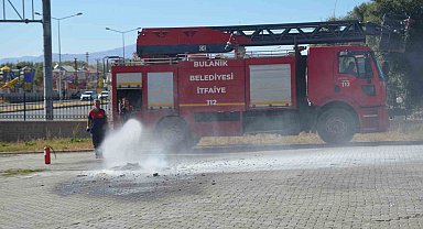 Bulanık Kaymakamlığında yangın tatbikatı yapıldı