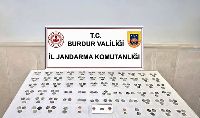 Burdur'da 195 sikke ele geçirildi