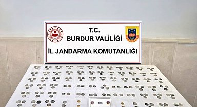 Burdur'da 195 sikke ele geçirildi