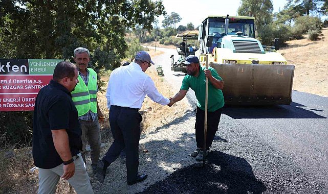 Çanakkale'de 37 kilometre köy yolu sıcak asfaltla kaplandı, hedef 55 kilometre