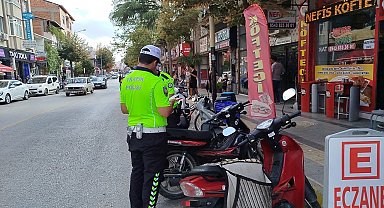 Çorum'da 20 motosiklet trafikten men edildi