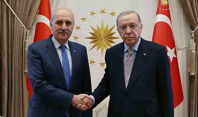 Cumhurbaşkanı Erdoğan, TBMM Başkanı Kurtulmuş'u kabul etti