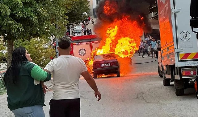 Dört yıllık birikimi ile aldığı, 1 defa kullandığı aracı 30 dakikada yandı