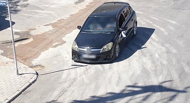 Ehliyetsiz sürücü dronlu polisten kaçamadı