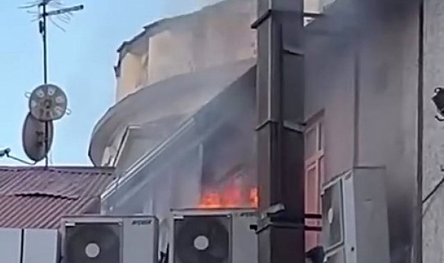 Elazığ'da çatı yangını