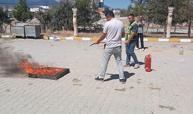 Emet MYO'da yangın tatbikatı