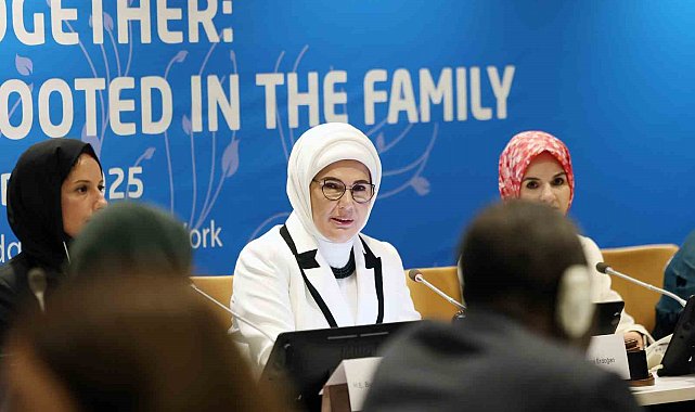 Emine Erdoğan, BM'de "Birlikte Daha İyiye: Aileden Başlayan Küresel Dayanışma" etkinliğinde konuştu