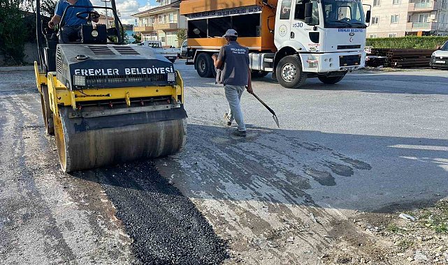 Erenler'de fiber internet çalışmalarının ardından asfalt çalışması başladı