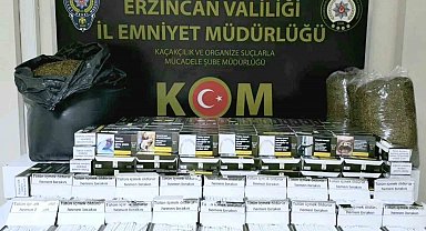 Erzincan'da 50 bin dal makaron, 25 kilo tütün ele geçirildi