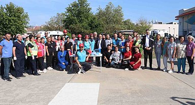 Fethiye Devlet Hastanesi'nde Afet Tatbikatı gerçeğini aratmadı