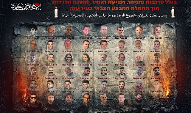 Hamas, 47 esirin fotoğrafını yayınlayarak İsrail'i uyardı