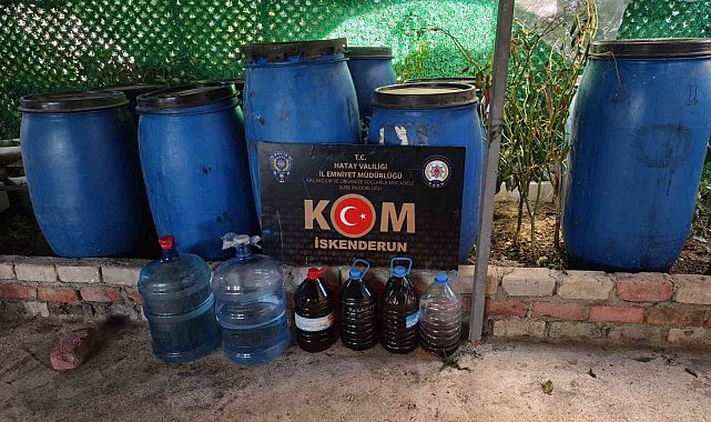 Hatay'da bin 250 litre fermente halde sahte içki ele geçirildi