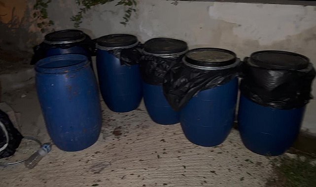Hatay'da bin 260 litre fermente halde sahte içki ele geçirildi