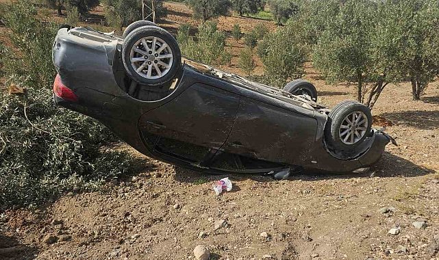 Hatay'da zeytin bahçesine uçan otomobildeki 3 kişi yaralandı