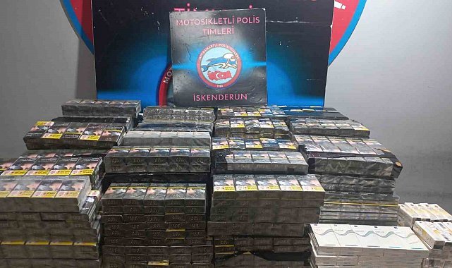 İskenderun'da 2 bin 950 paket kaçağı sigara yakalandı