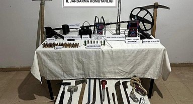 Jandarmadan kaçak kazı yapan şahıslara yönelik operasyon