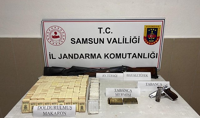 Jandarmadan kaçak tütün ve silah operasyonu