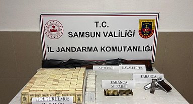 Jandarmadan kaçak tütün ve silah operasyonu