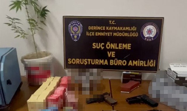 Kaçak tütüncüye operasyon: Silahlar ele geçirildi