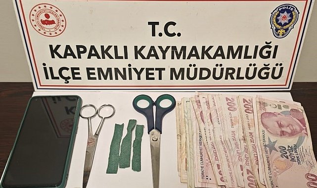 Kapaklı'da yakalanan zehir taciri tutuklandı