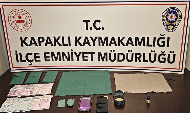 Kapaklı'da yakalanan zehir taciri tutuklandı