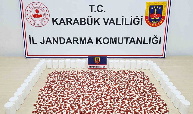 Karabük'te 2 bin 467 adet hap ele geçirildi