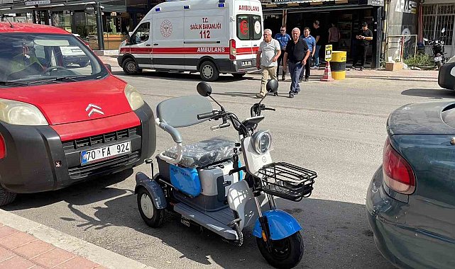 Karaman'da bir kişi yeni aldığı üç tekerlekli bisikletle kaza yaparak yaralandı