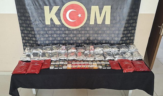 Kargo paketinden 61 kilo kaçak nargile tütünü çıktı