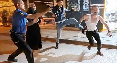 Kavgaya müdahale eden polise bıçak ve sandalyeli saldırı: 2'si polis 4 yaralı