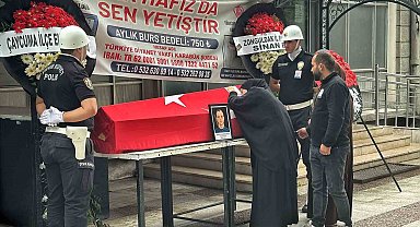 Kazada hayatını kaybeden polis memuru gözyaşları arasında toprağa verildi