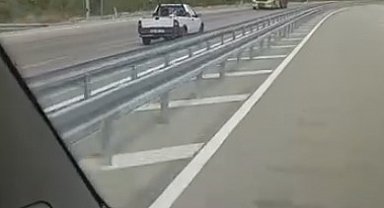 Kilometrelerce yolu ters şeritten gitti