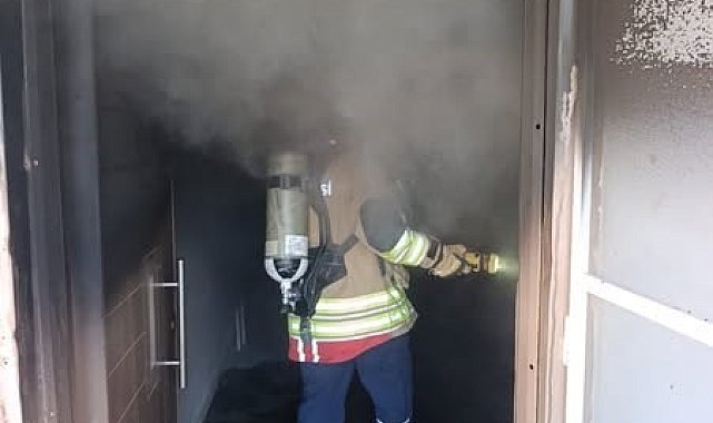 Kumlu'da müstakil evde yangın