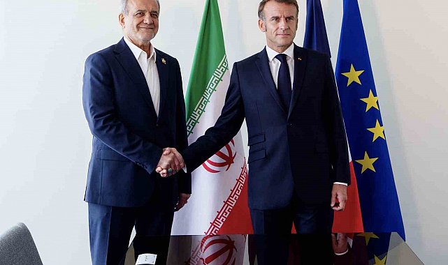 Macron, İran Cumhurbaşkanı Pezeşkiyan ile görüştü