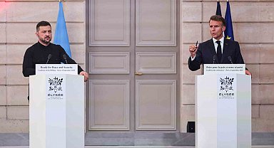Macron: "Ukrayna'ya asker göndermek için resmen taahhütte bulunan 26 ülke var"