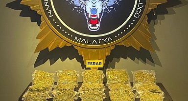 Malatya'da 12 kilo 800 gram esrar ele geçirildi