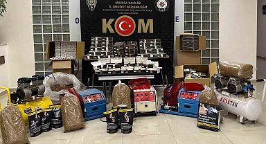 Manisa'da kaçak tütün operasyonu: 9 gözaltı