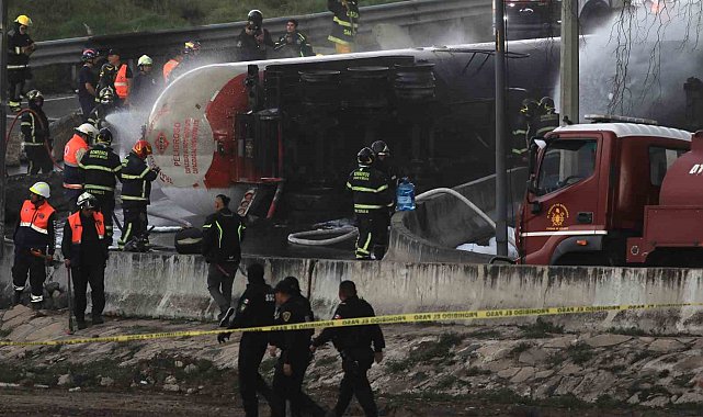 Meksika'da devrilen LPG tankeri patladı: 4 ölü, 90 yaralı