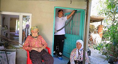 Muğla Büyükşehir'den Behiye teyze ve kızına destek