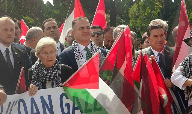 Muğla'da Gazze için Sumud Filosu'na destek mitingi